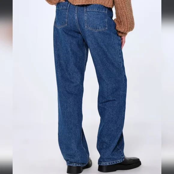 NWT ALIGNE Gigi High Rise Mid Wash Straight Leg Jeans